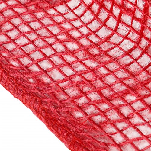 Jutenet til have 50 cm x 10 m 180 g/m² - rød