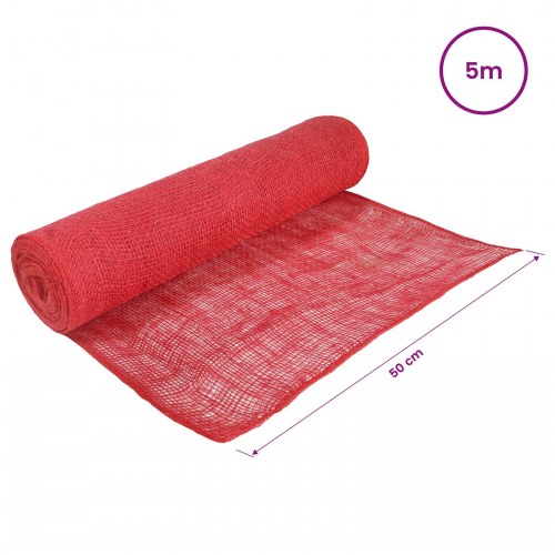 Jutenet til haven 50 cm x 5 m 180 g/m² - rød