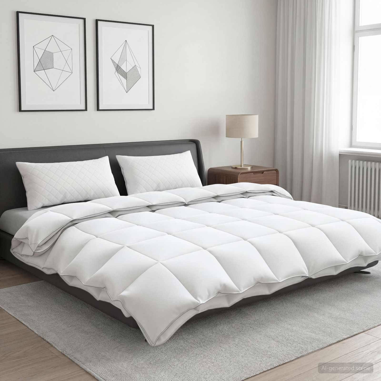 vidaXL 90% gåsedun dyne sæt FULDA 3 stk. 220 x 240 cm Hele sæsoner