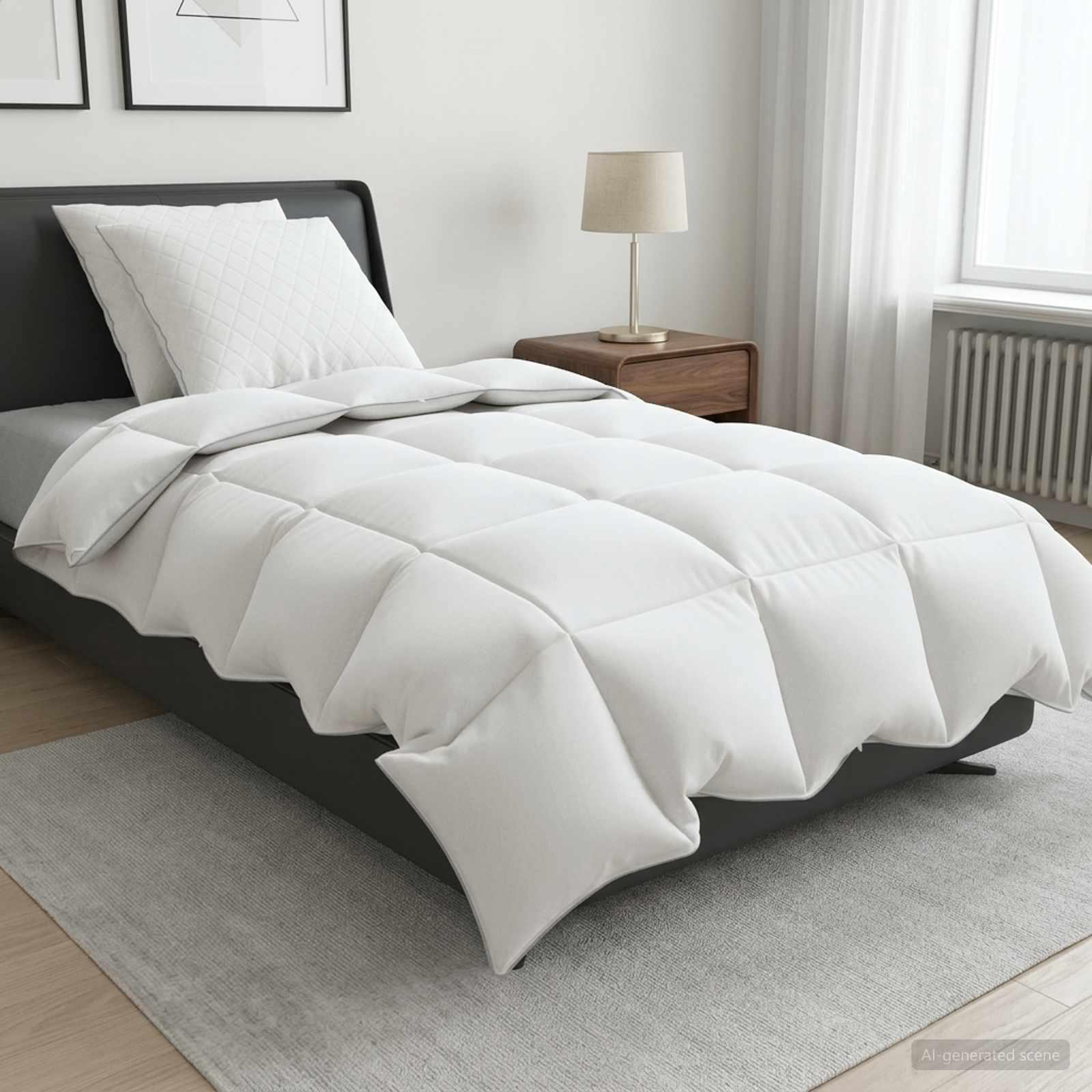 vidaXL 90% gåsedun dyne sæt FULDA 3 stk. 155 x 220 cm Hele sæsoner