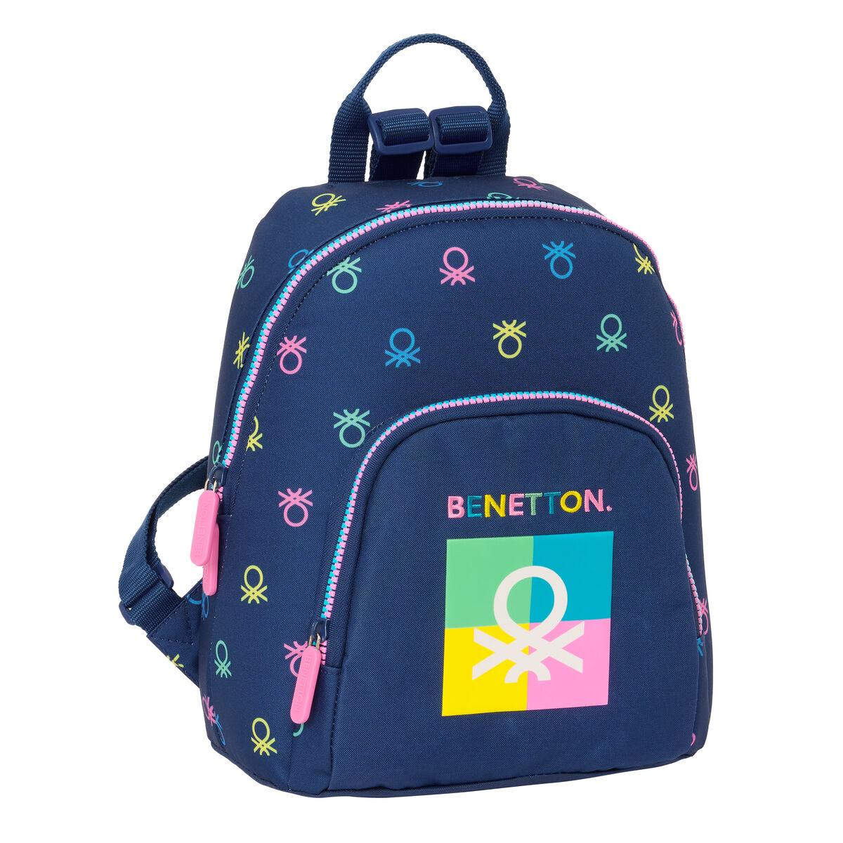 Benetton Cool Mini rygsæk til børn 25 x 30 x 13 cm - marineblå