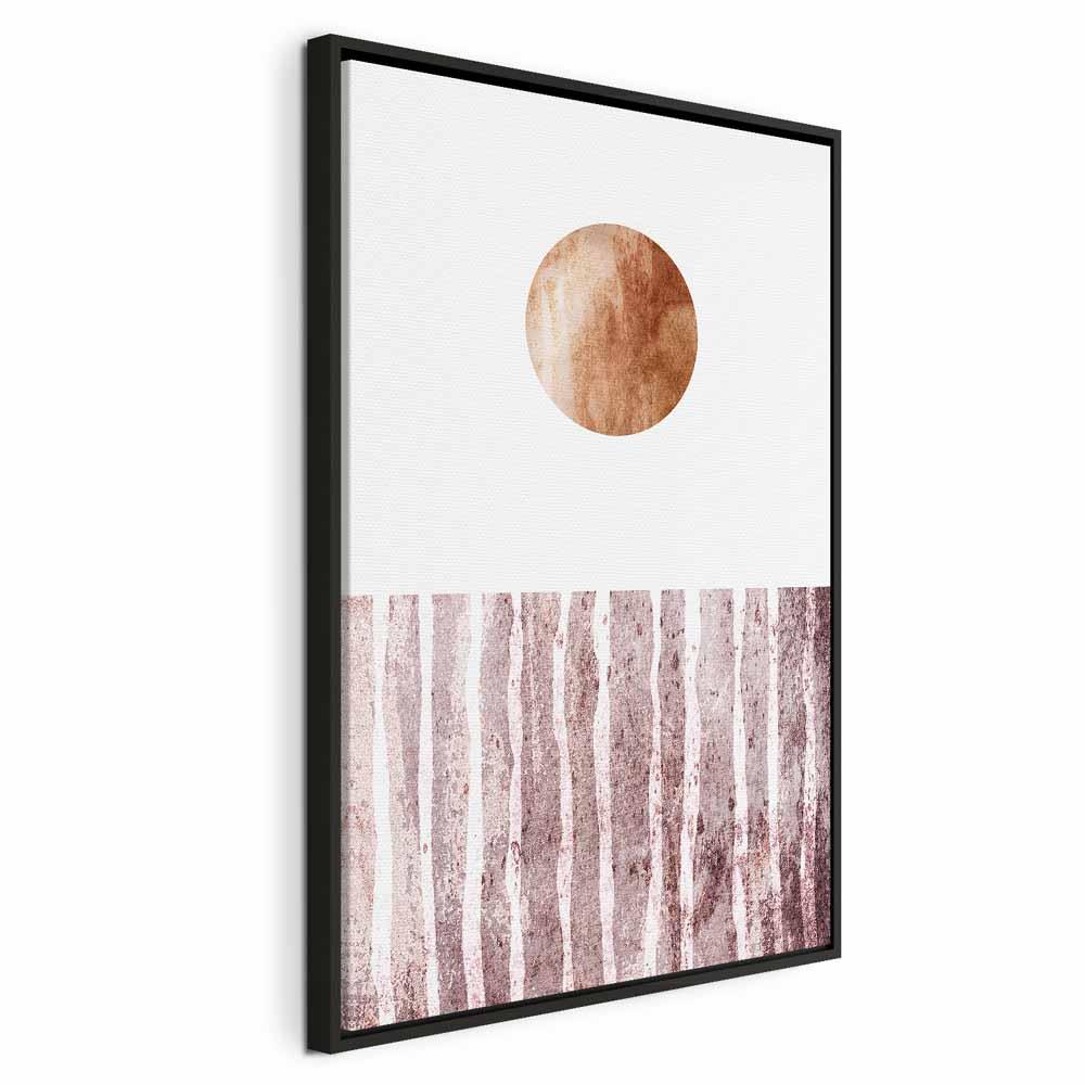 Abstrakt billede på lærred - Harmoni og rytme lodret - 40 x 60 cm - I en sort træramme