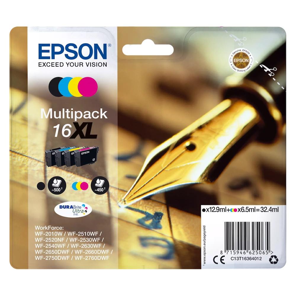 Blækpatroner til printer - Epson 16XL Multipack (sort, cyan, magenta, gul)