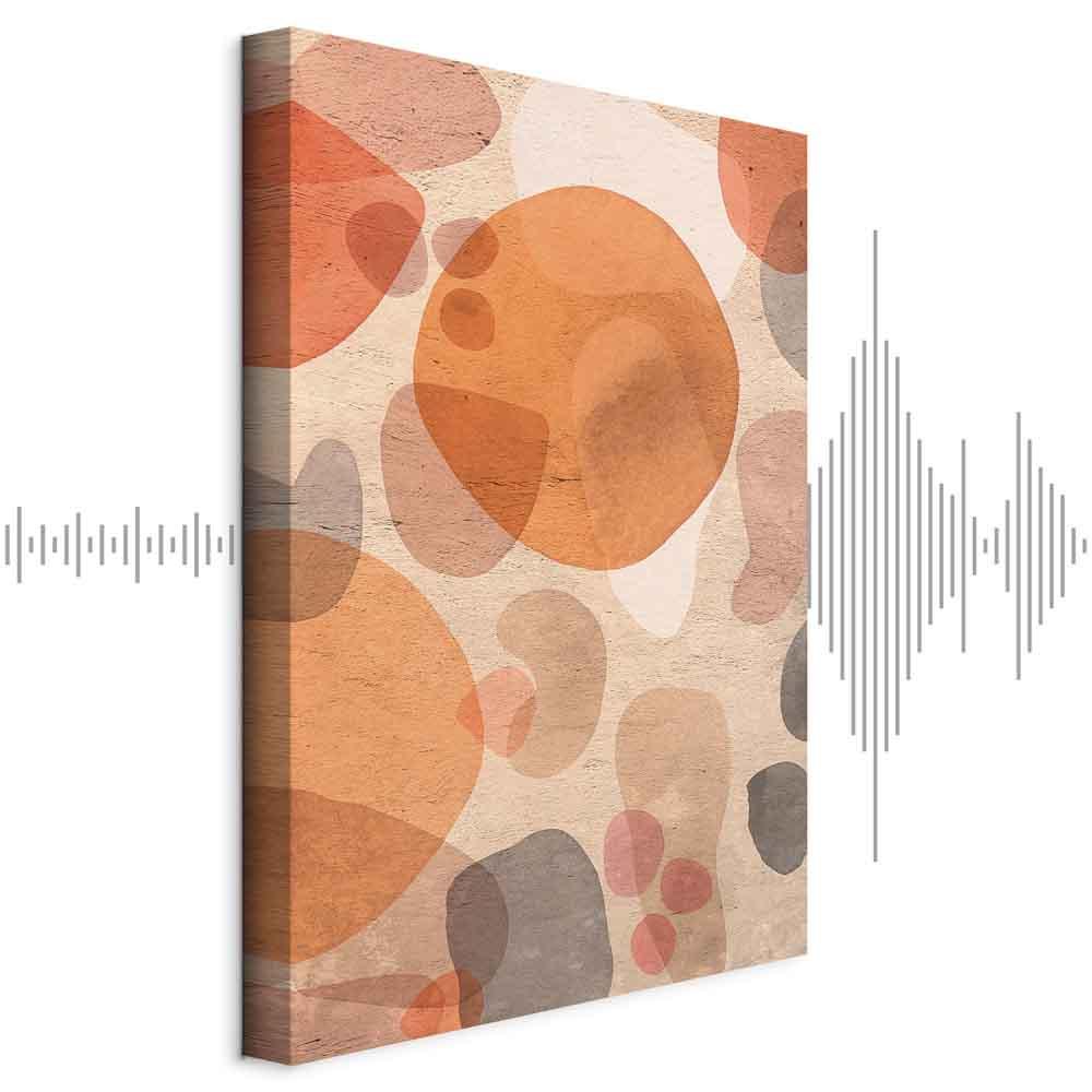 Abstrakt lærredsbillede Amber Kaleidoscope lodret - 80 x 120 cm - Akustisk