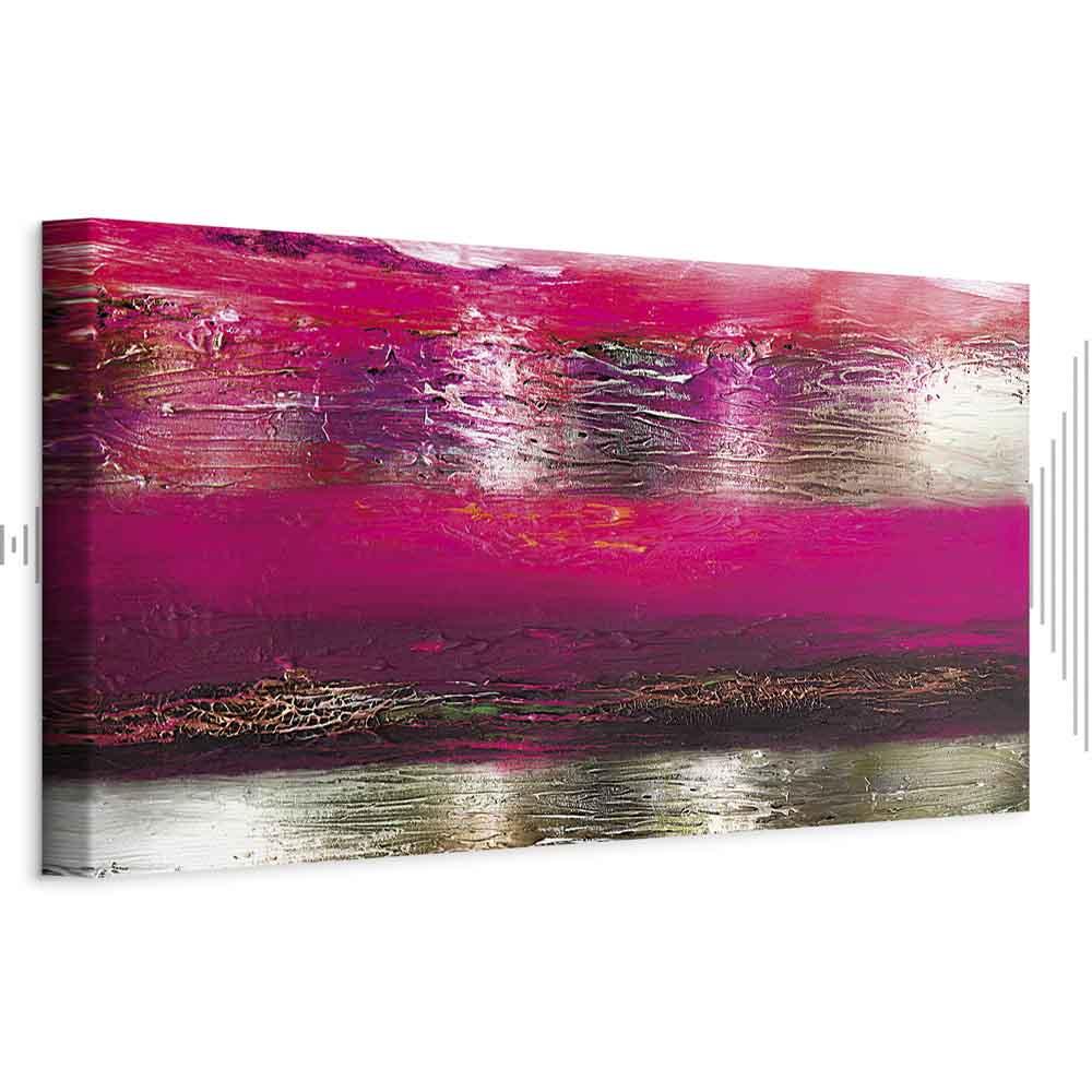 Abstrakt lærredsbillede Ocean of Life - Tredje variant smal - 90 x 30 cm - Akustisk
