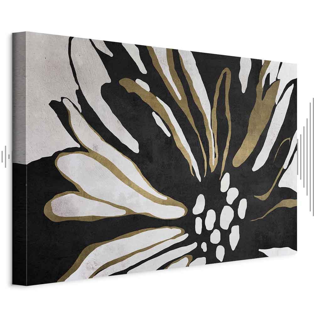 Blomsterbillede på lærred - Nattens Blomst bredformat - 30 x 20 cm - Akustisk