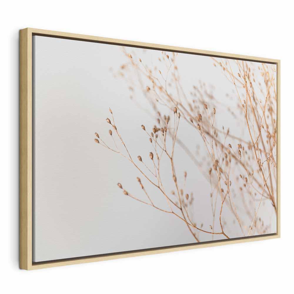 Lærredsbillede Minimalistisk Kvist 1-delt Bredformat - 120 x 80 cm - I en naturlig træramme