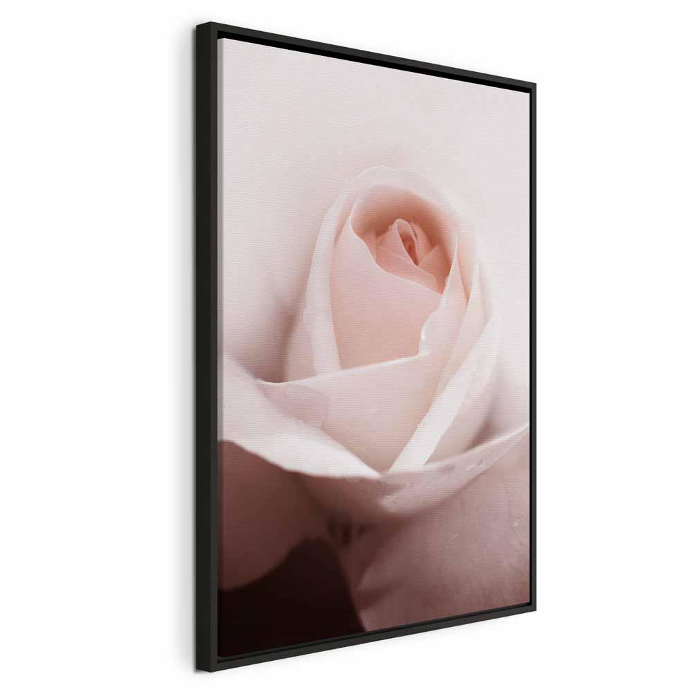 Blomster billede på lærred - Level of Feelings lodret - 40 x 60 cm - I en sort træramme