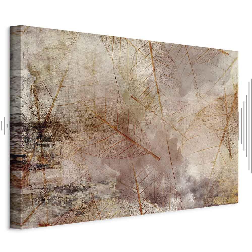 Lærredsbillede Imprint of Nature - abstrakt naturmotiv i bredformat - 60 x 40 cm - Akustisk