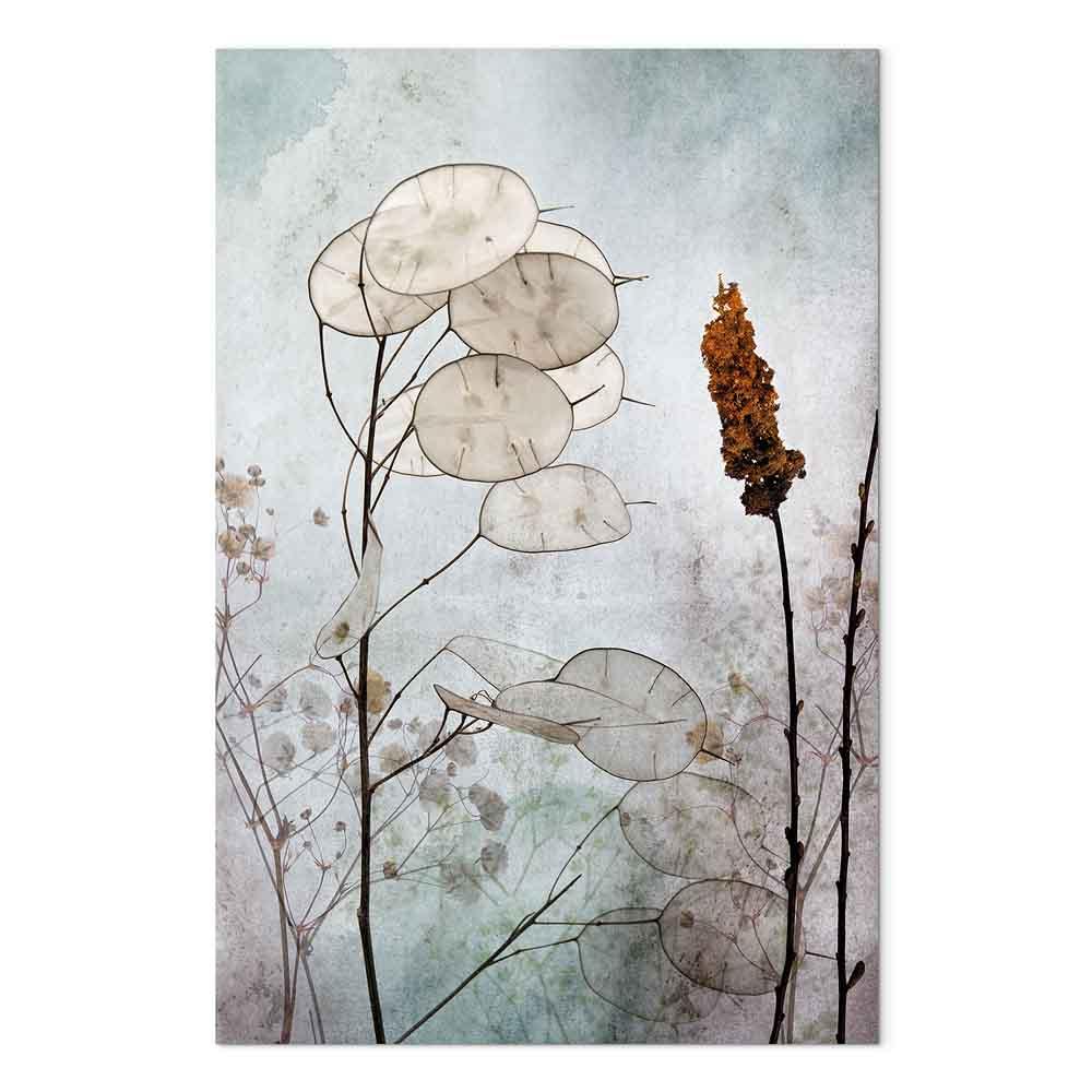 Lærredsbillede Lunaria Fruits - 1 del vertikalt naturmotiv - 80 x 120 cm - Akustisk