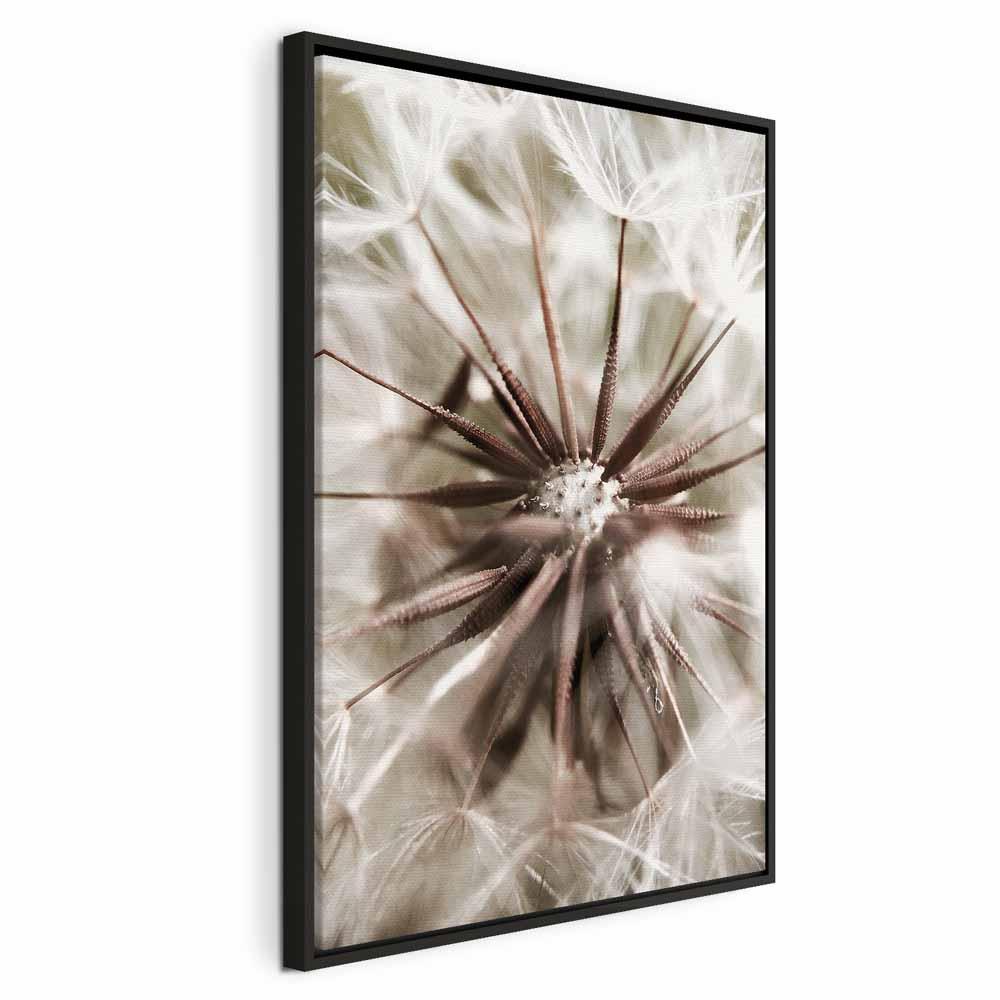 Lærredsbillede Nærhed til naturen lodret - blomster - 40 x 60 cm - I en sort træramme