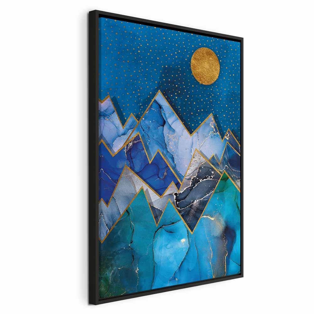 Abstrakt lærredsbillede Night Walk 1-delt lodret - 40 x 60 cm - I en sort træramme