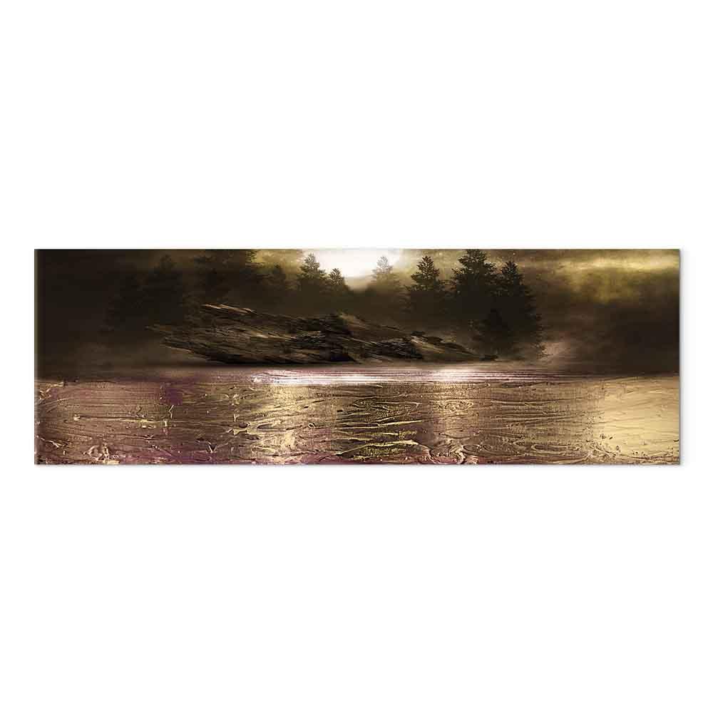 Abstrakt lærredsbillede Kontemplation 1-delt smalt - første variant - 90 x 30 cm - Premium Print