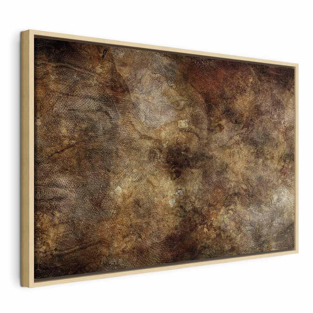 Abstrakt billede på lærred - Rushing Thoughts lodret - 60 x 40 cm - I en naturlig træramme