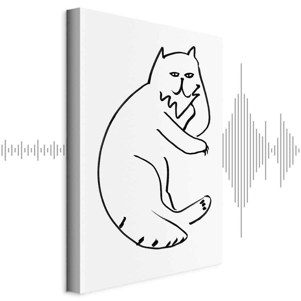Lærredsbillede Afslappet Kat 1-delt Vertikalt - 40 x 60 cm - Akustisk