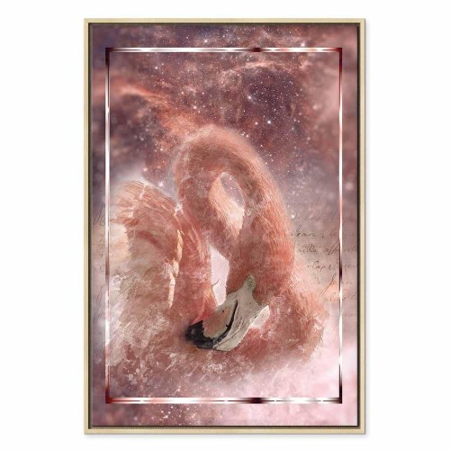 Lærredsbillede Space Flamingo - 1 del, lodret