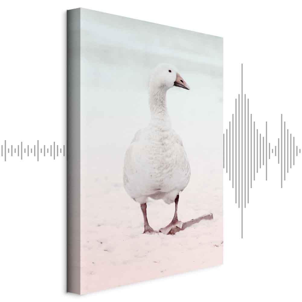 Lærredsbillede Vinterand lodret - 60 x 90 cm - Akustisk