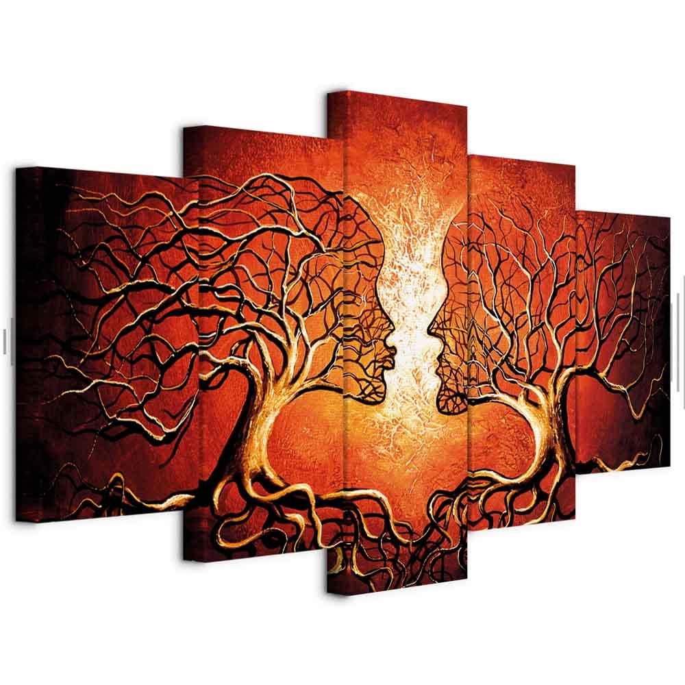 Lærredsbillede Heat of Love abstrakt vægdekoration - 200 x 100 cm - Akustisk