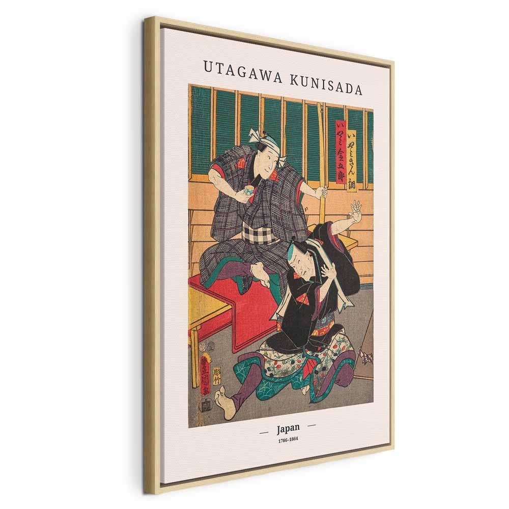Lærredsbillede Utagawa Kunisada Japan - 1-delt lodret vægbillede - 80 x 120 cm - I en naturlig træramme