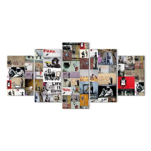 Lærredsbillede Art of Collage: Banksy IV