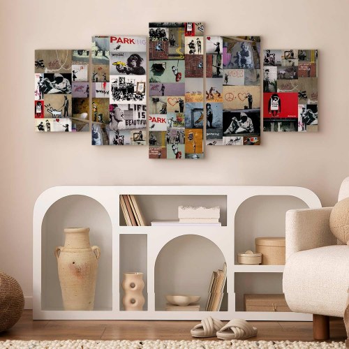 Lærredsbillede Art of Collage: Banksy IV