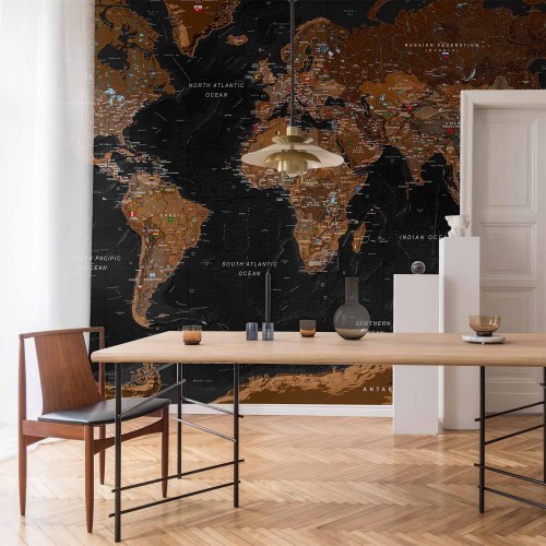 Fototapet verdenskort - Stylish Map