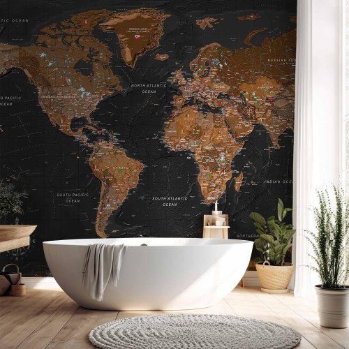 Fototapet verdenskort - Stylish Map