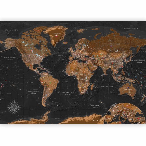 Fototapet verdenskort - Stylish Map