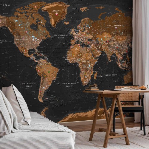 Fototapet verdenskort - Stylish Map
