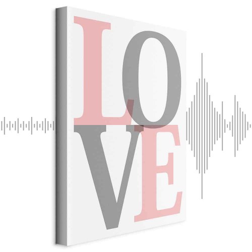 Lærredsbillede Grey Love 1 del - lodret