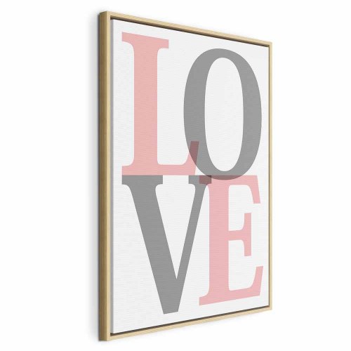Lærredsbillede Grey Love 1 del - lodret