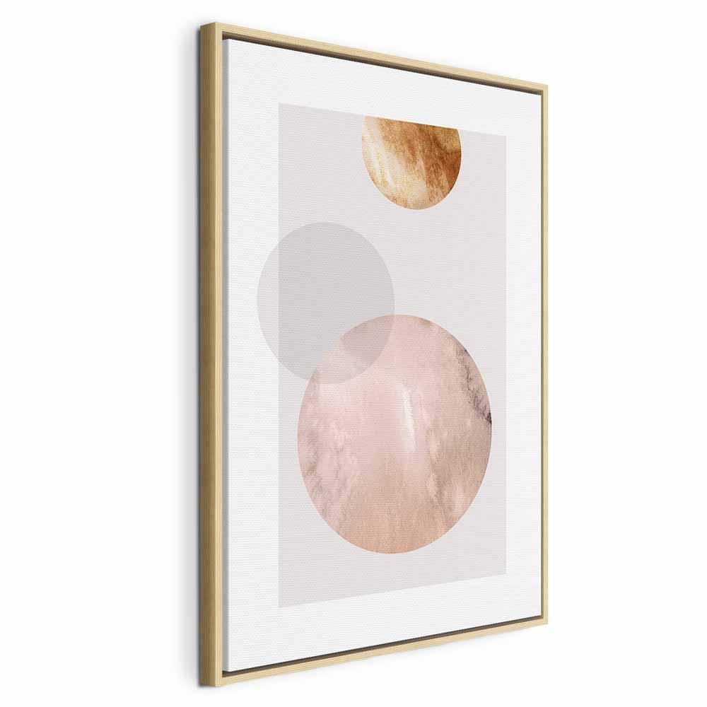 Abstrakt billede på lærred Dance With Gravity lodret - 60 x 90 cm - I en naturlig træramme