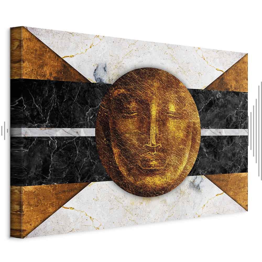 Lærredsbillede abstrakt - Se ind i fortiden bred - 90 x 60 cm - Akustisk