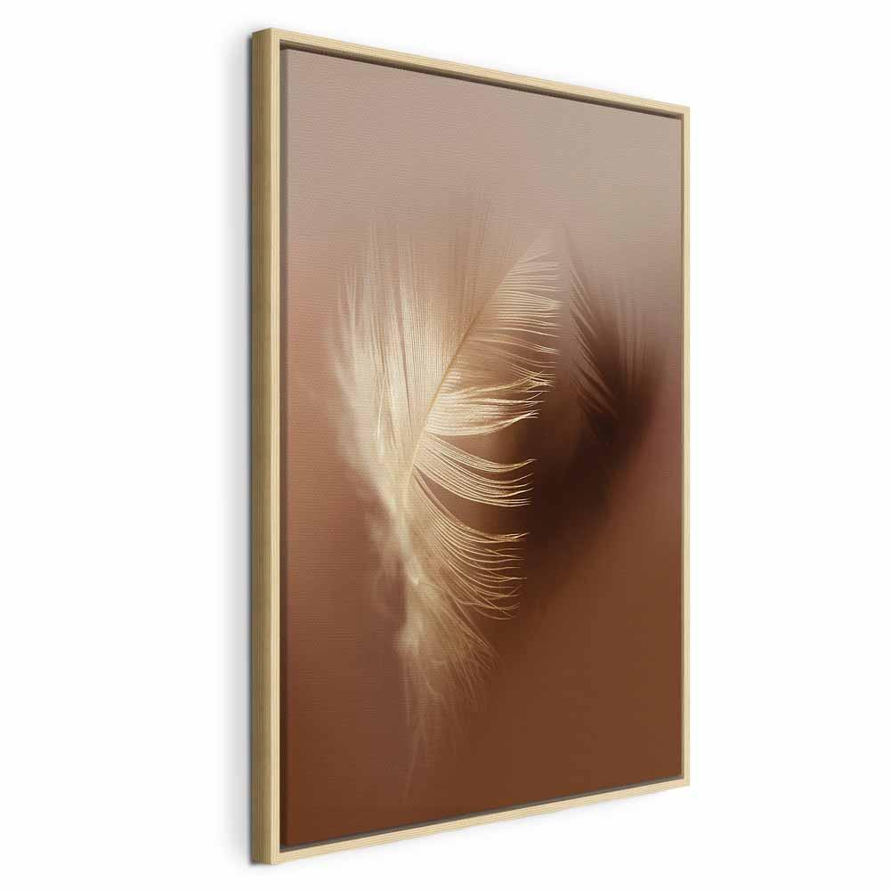 Billede på lærred Autumn Fluff lodret - 60 x 90 cm - I en naturlig træramme