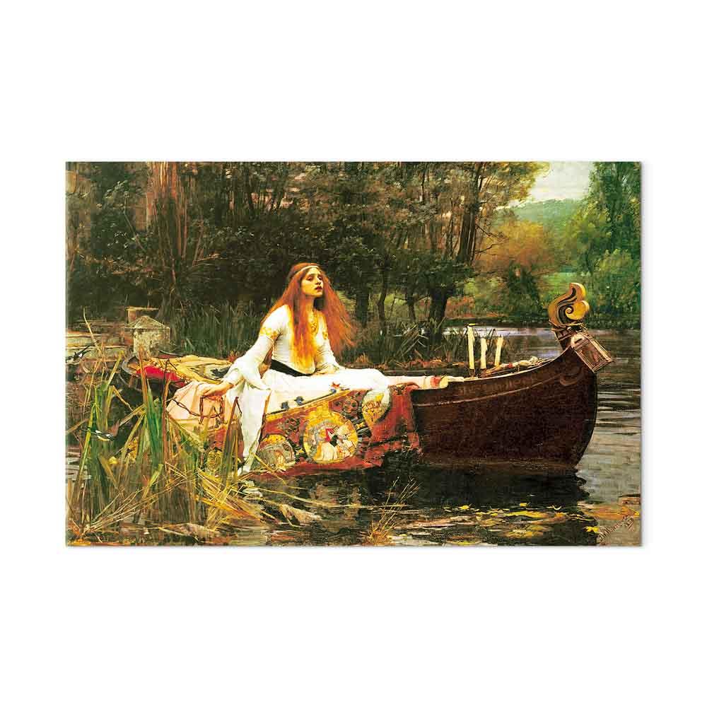 John William Waterhouse Lady of Shalott billede på lærred - 90 x 60 cm - Akustisk