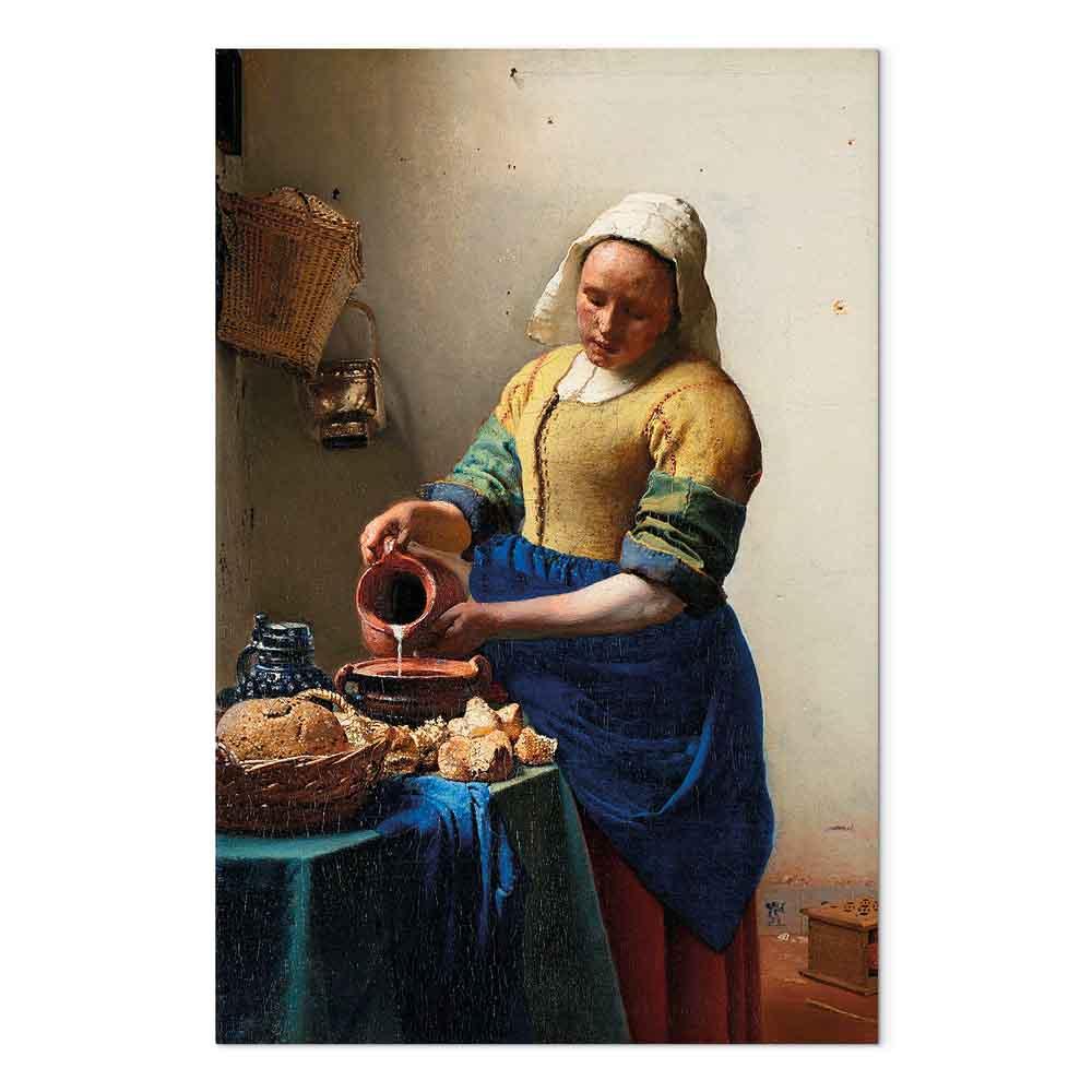 Jan Vermeer Malkepigen - billede på lærred - 40 x 60 cm - Akustisk