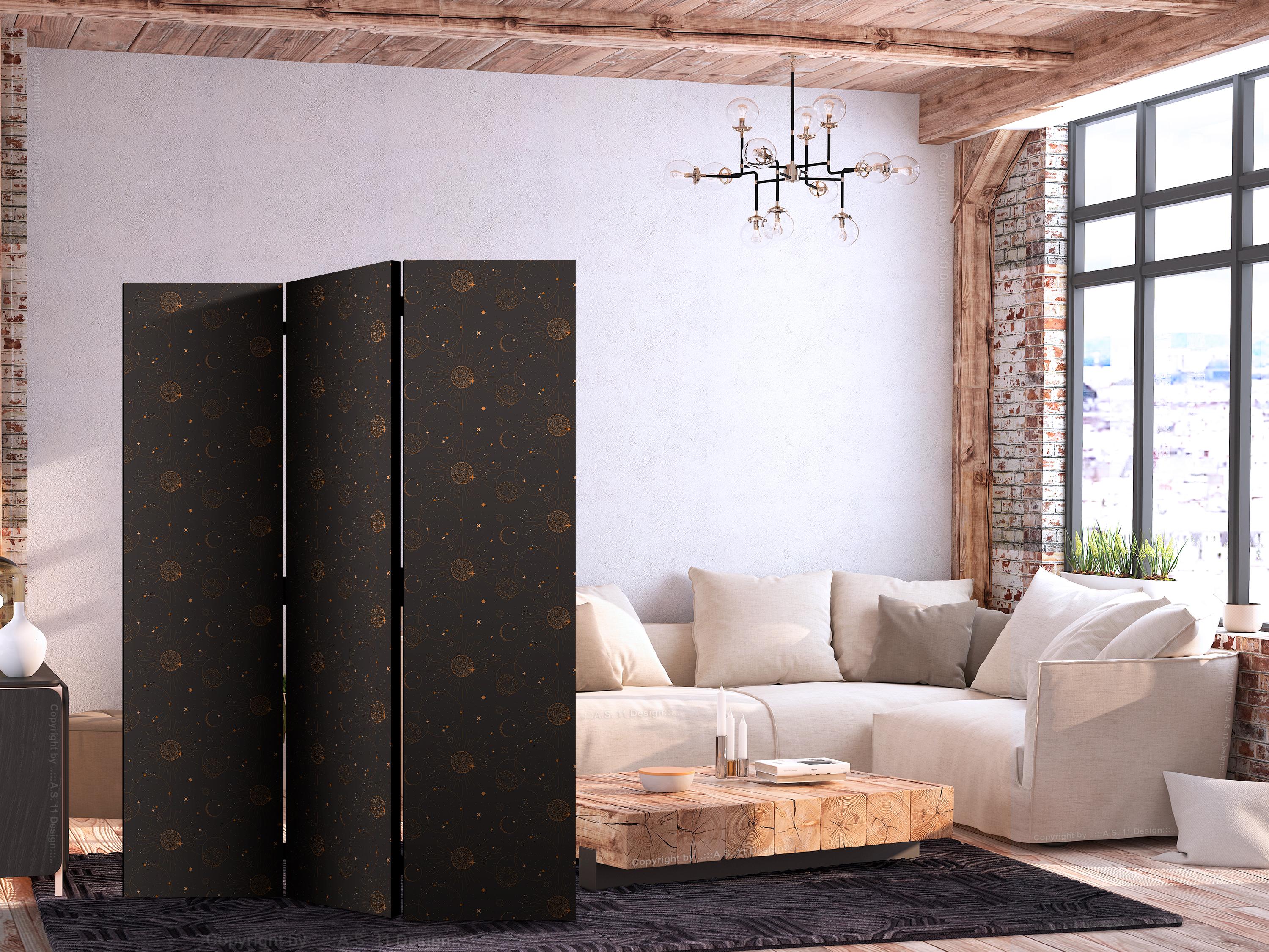 3-panels skærmvæg Night Sky 135 x 172 cm - 135 x 172 cm - Dobbeltsiddet