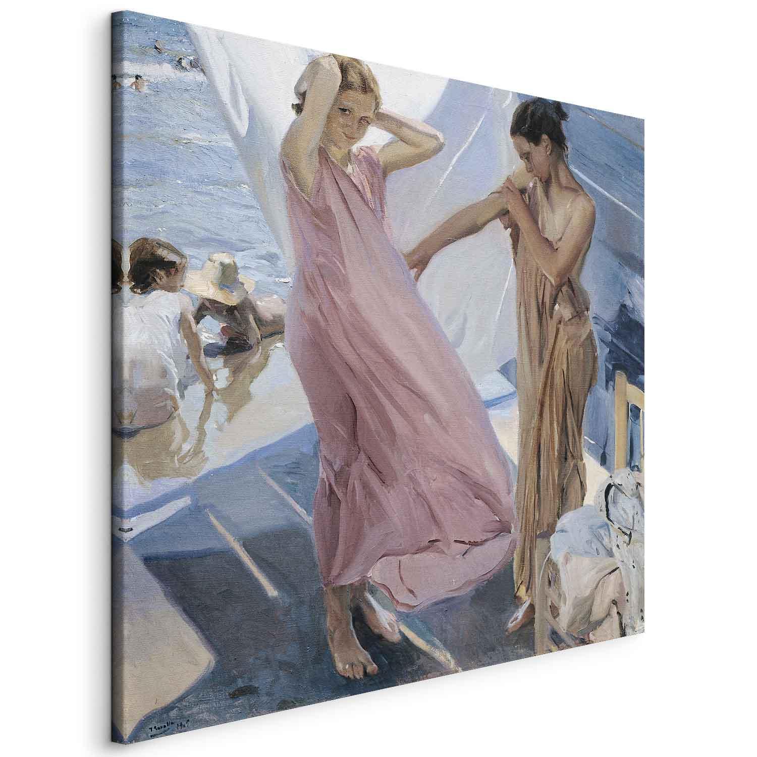 Joaquín Sorolla y Bastida lærredsbillede - Efter badet, Valencia - 60 x 60 cm - Standard