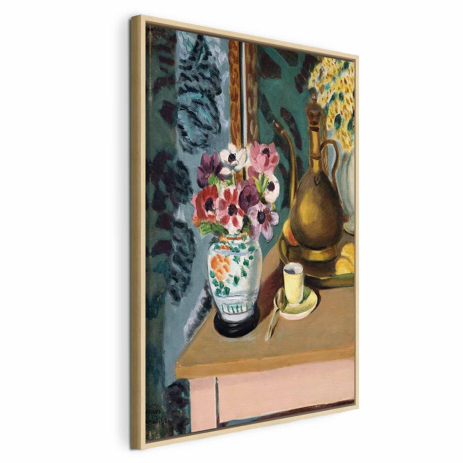Henri Matisse billede på lærred - Stilleben - 60 x 90 cm - I en naturlig træramme