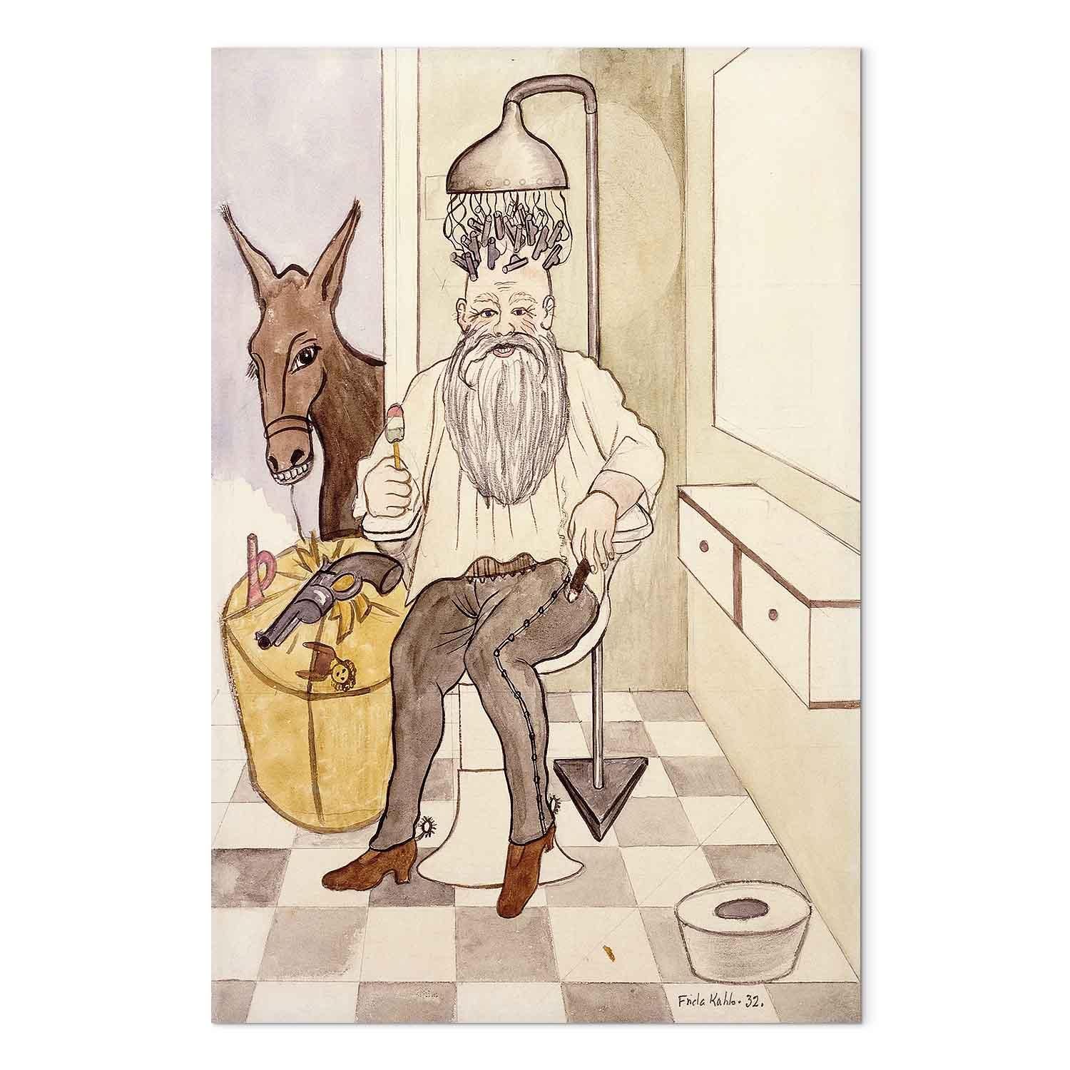 Frida Kahlo The Beauty Salon billede på lærred - 20 x 30 cm - Premium Print