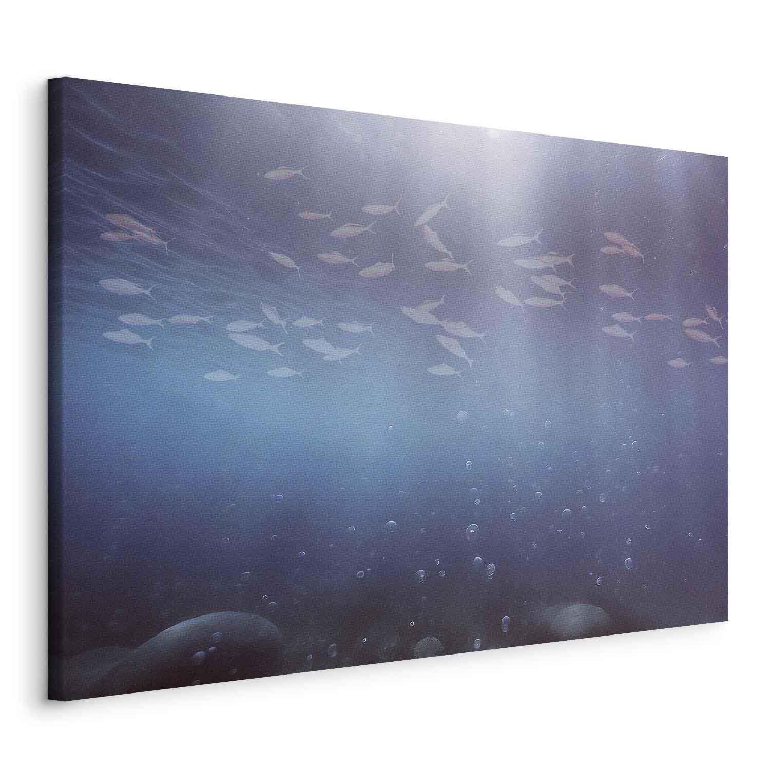 Lærredsbillede Fisk i dybet - 90 x 60 cm - Standard