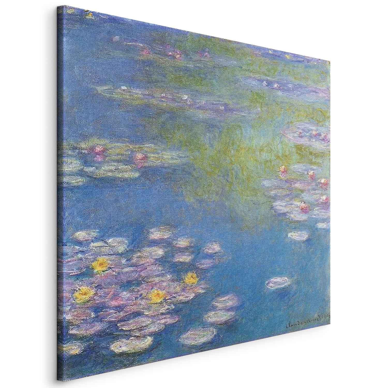 Claude Monet billede på lærred - Åkander i Giverny - 40 x 40 cm - På italiensk lærred