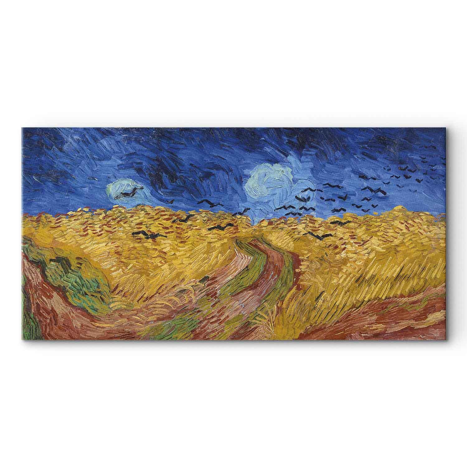 Vincent van Gogh Hvedemark med krager lærredsbillede - 60 x 30 cm - Premium Print