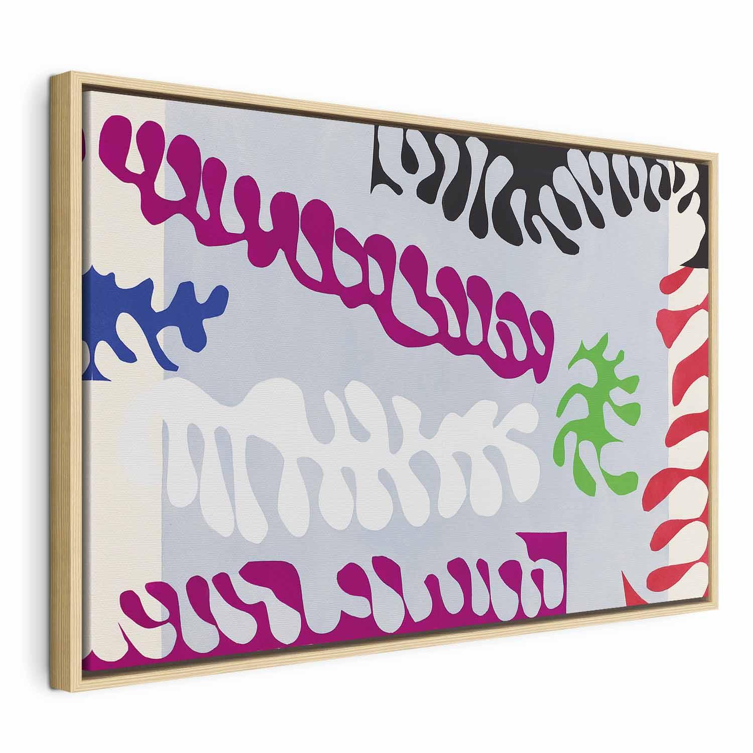 Henri Matisse Lagoon I fra Jazz billede på lærred - 120 x 80 cm - I en naturlig træramme