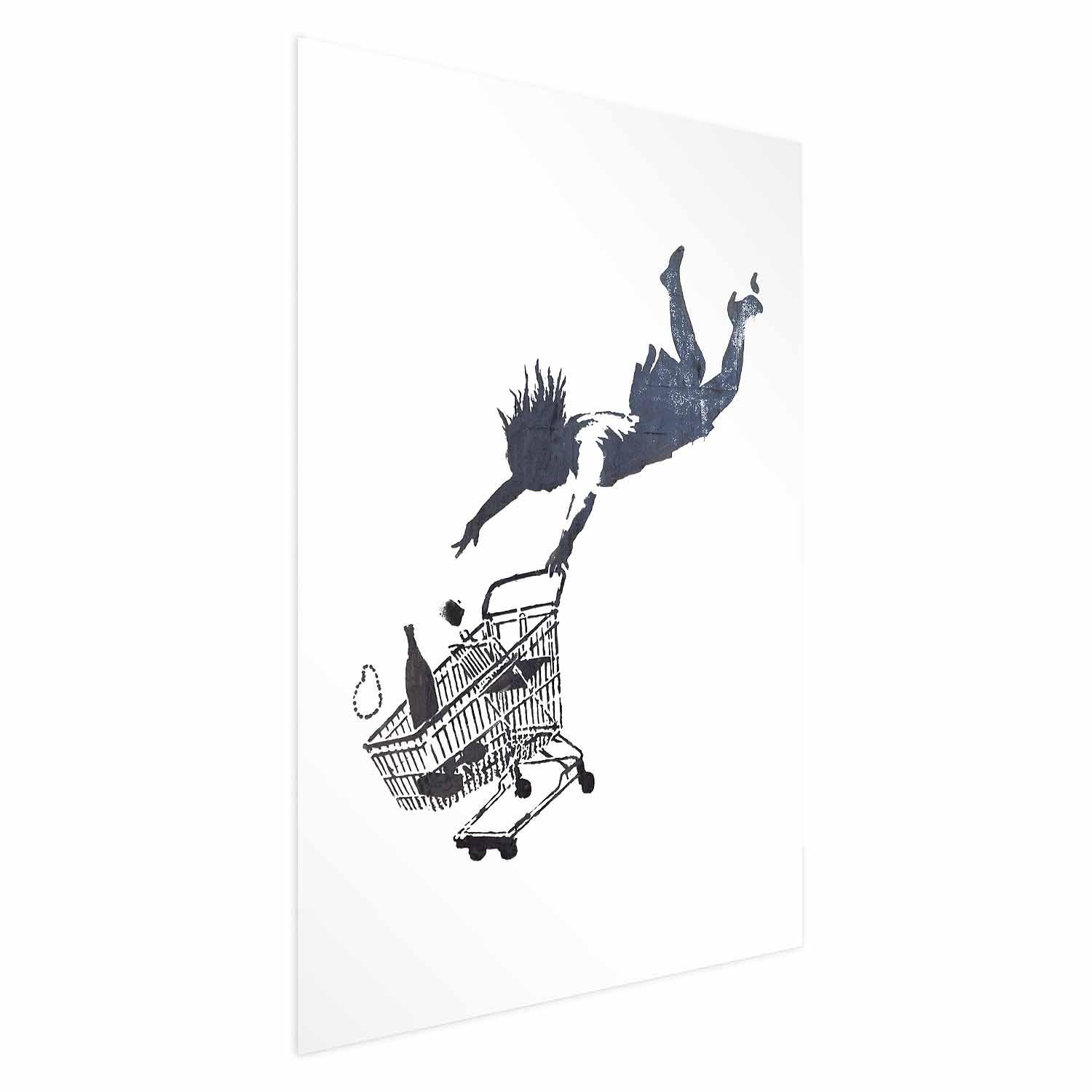 Banksy plakat - Shopping Frenzy gadekunst - 60 x 90 cm - Uden ramme