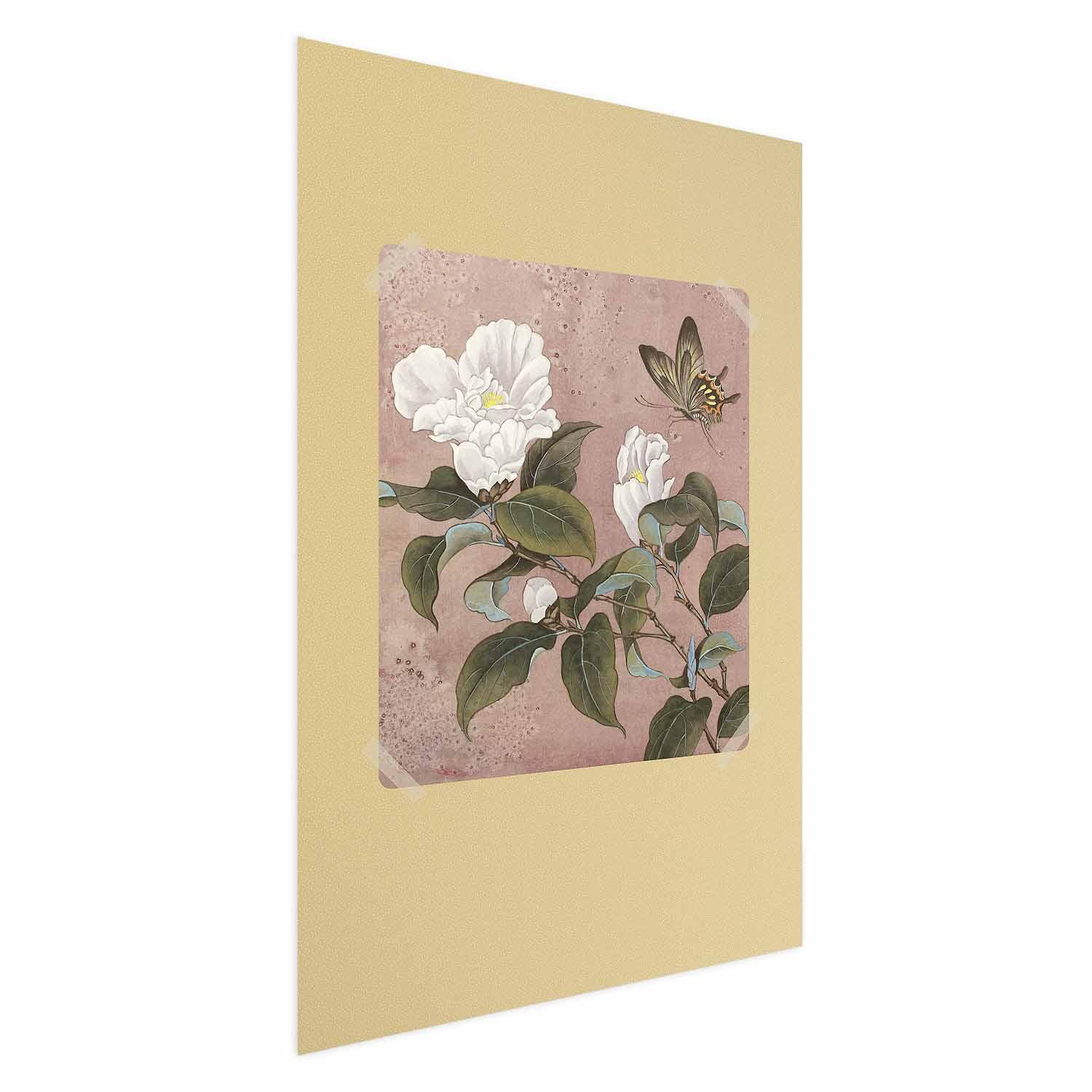 Blomsterplakat Azaleablomst til væggen - 29.7 x 42 cm - Uden ramme