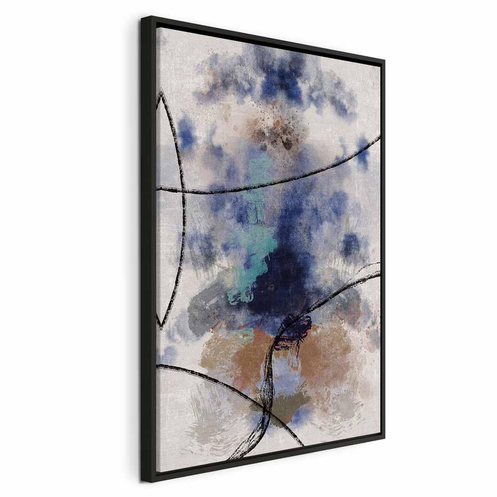 Abstrakt billede på lærred - Reverie Texture lodret - 40 x 60 cm - I en sort træramme