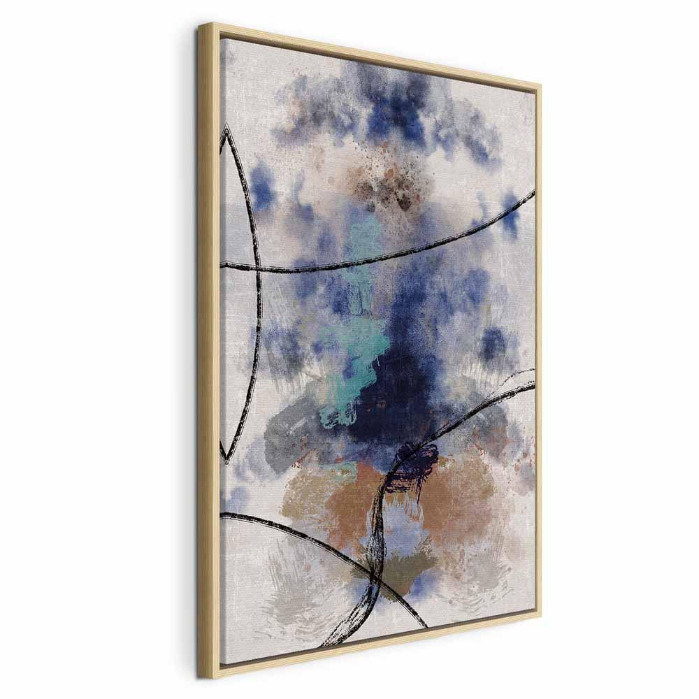 Abstrakt billede på lærred - Reverie Texture lodret - 40 x 60 cm - I en naturlig træramme