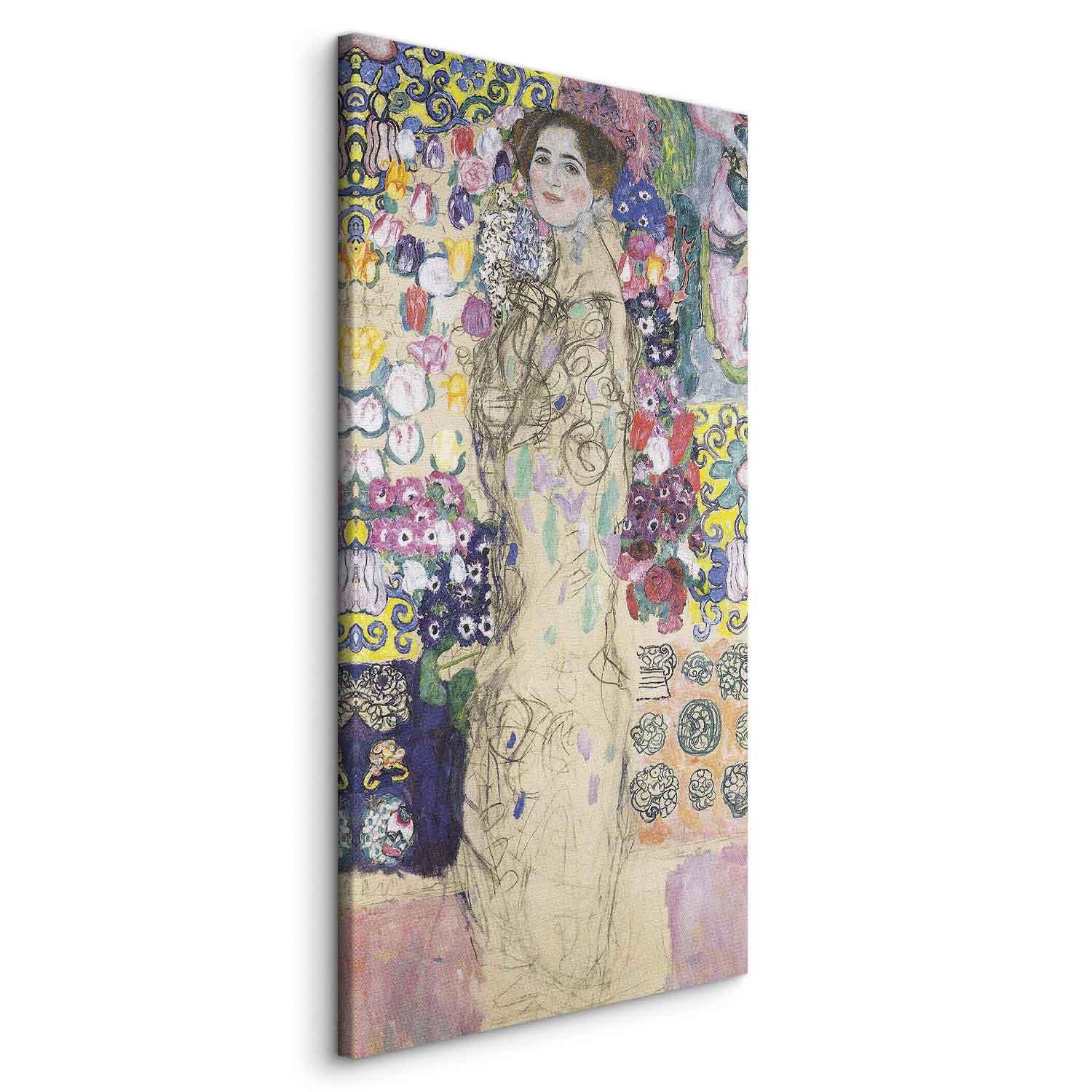Gustav Klimt billede på lærred - Portræt af Maria Munk - 60 x 120 cm - På italiensk lærred