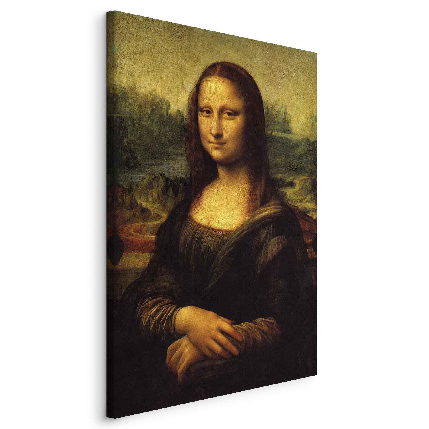 Leonardo da Vinci Mona Lisa lærredsbillede - 60 x 90 cm - På italiensk lærred